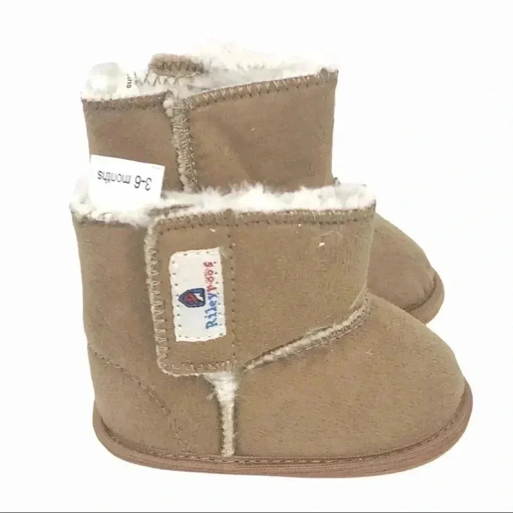 RILEYROOS BABY BOOTS 3–6 MONTHS SUEDE SANDBOX WALKERS SOFT SOLE INFANT SHOES